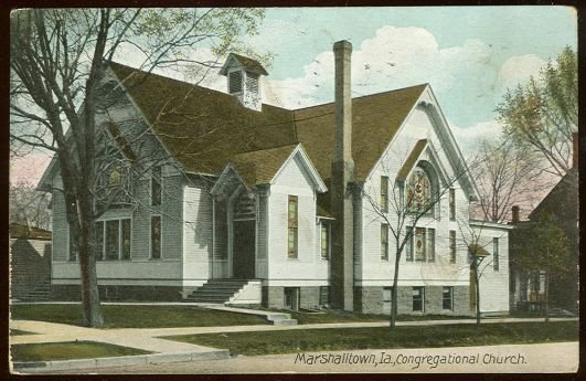 Congregational Church, Marshalltown, Iowa 1911 Postcard