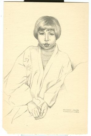 Eduardo Malta 1937 Exposition de Paris Eugenia Postcard