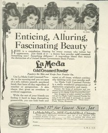LaMeda Cold Creamed Powder 1921 Magazine Advertisement