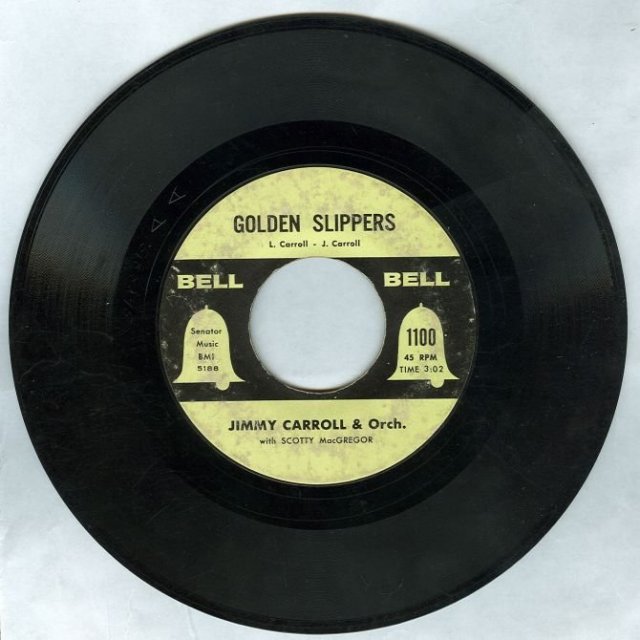 Jimmy Carroll and Orch Golden Slippers 45RPM Record