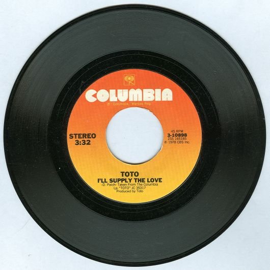 Toto I'll Supply the Love/You Are the Flower 45RPM