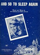 And So To Sleep Again Patti Page 1951 Sheet Music