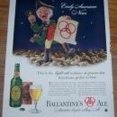 1947 Ballantine's Ale Life Magazine Color Advertisement Early American News