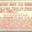 Victorian Trade Card for Detroit White Lead Works with Artist's Paint Palette