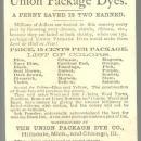 Victorian Trade Card for Union Package Dyes with Horse Dressed as a Man