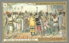 Victorian Trade Card Liebig Fleisch-Extra with Scene from L'Africaine Act IV