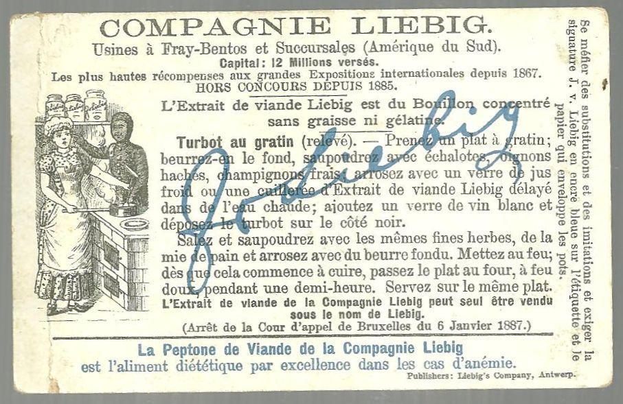 Victorian Trade Card Liebig Fleisch-Extra with Scene from L'Africaine Act IV