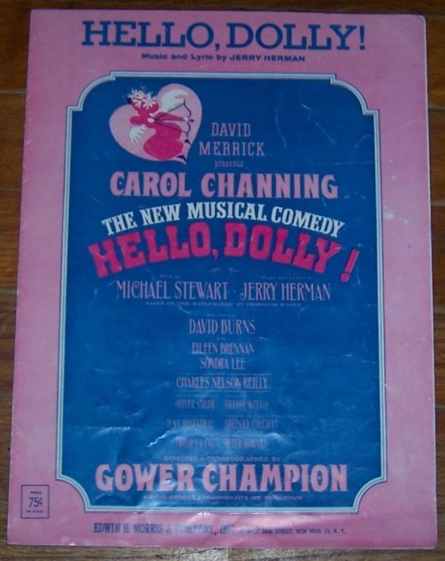 Hello Dolly Starring Carol Channing 1963 Sheet Music
