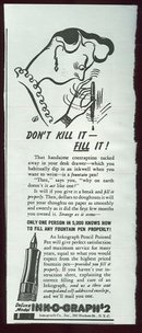 1943 World War II Ink-O-Graph Magazine Advertisement