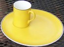 Schmid Porcelain Tacht Mustard Color Snack Set