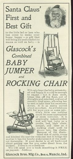 Glassock Baby Jumper Rocking Chair 1901 Magazine Ad