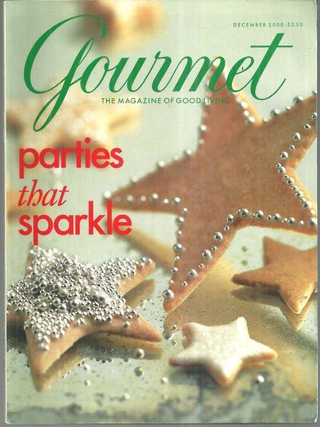 Gourmet Magazine December 2000 Parties That Sparkle on the cover