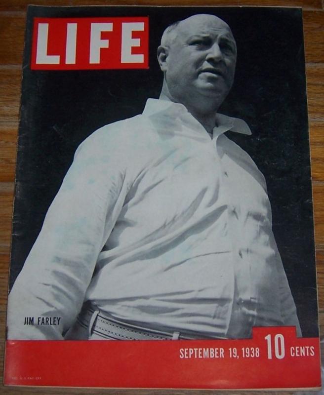 Life Magazine September 19, 1938 Jim Farleyon cover/Ann Gutkin/Frank Capra