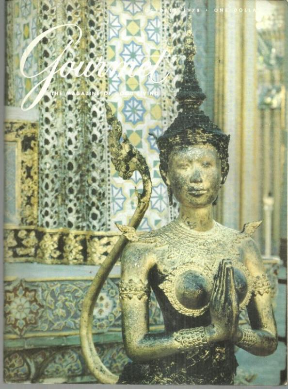 Gourmet Magazine October 1978 Royal Chapel of the Emerald Buddha in Bangkok