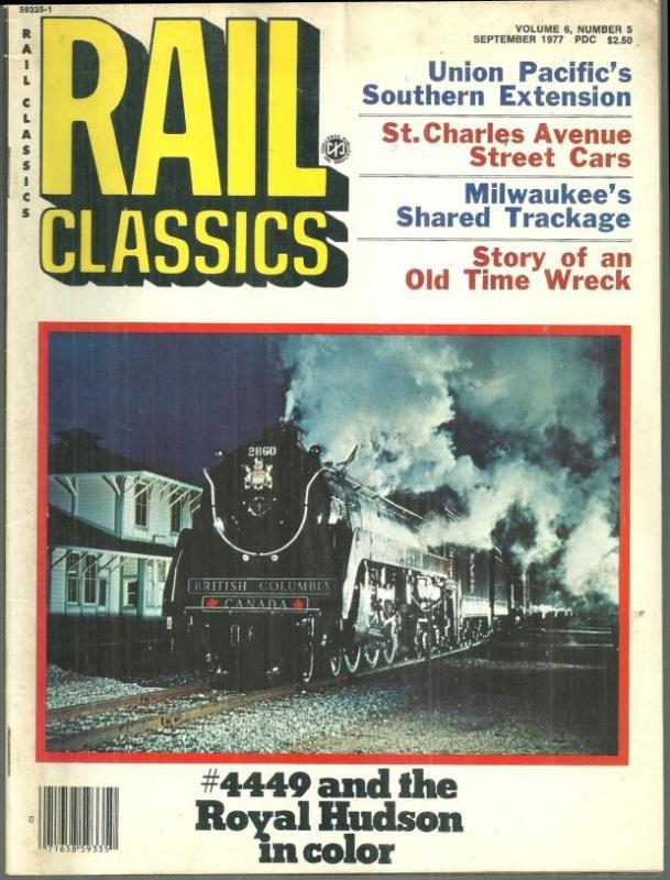 Rail Classics Magazine September 1977 Royal Hudson on the Cover/Union Pacific
