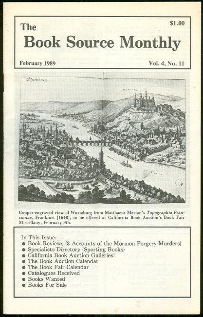 Book Source Monthly Magazine February 1989 3 Accounts Mormon Fogery Murder