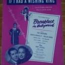 If I Had a Wishing Ring From Breakfast in Hollywood 1945 Sheet Music