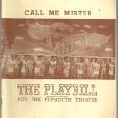 Playbill Call Me Mister November 1947 Starring Jane Kean with Carl Reiner