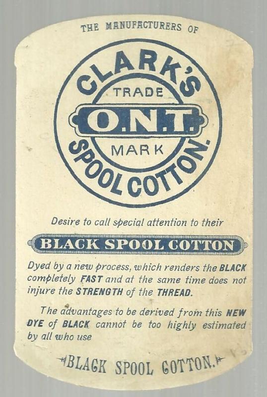 Victorian Die Cut Trade Card for Clark's Spool Cotton With Children Playing