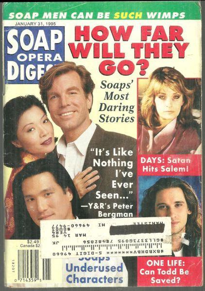 Soap Opera Digest Magazine January 31, 1995 How Far Will They Go on Cover