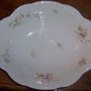 Vintage Haviland China Limoges Oval Vegetable Bowl with Pink Flowers and Gold Trim