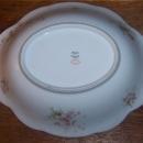 Vintage Haviland China Limoges Oval Vegetable Bowl with Pink Flowers and Gold Trim