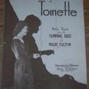 Toinette Waltz Theme From the Humming Bird by Maude Fulton 1920 Sheet Music