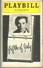 Playbill for Fifth of July August 1981 Starring Richard Thomas and Swoosie Kurtz