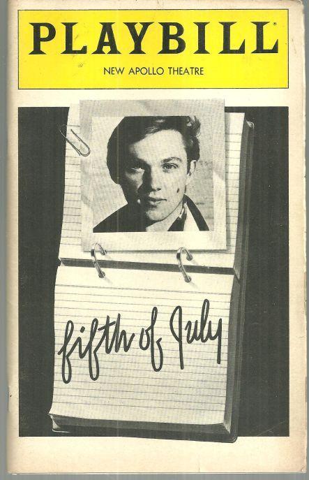 Playbill for Fifth of July August 1981 Starring Richard Thomas and Swoosie Kurtz