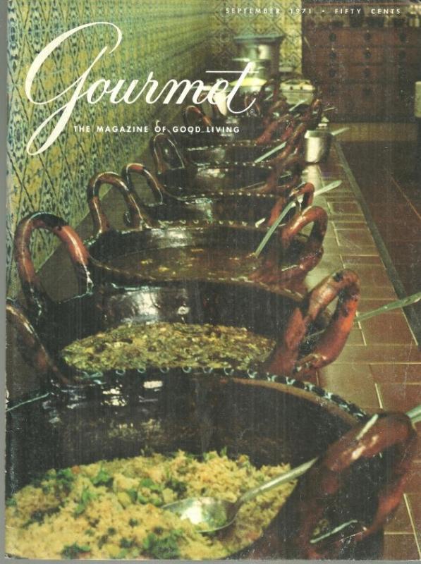 Gourmet Magazine September 1971 New Delhi/ Mexico City/Alfresco Luncheons
