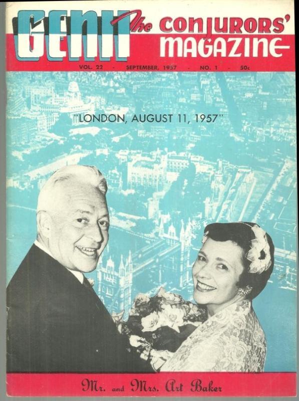 Genii Magazine September 1957 Mr. And Mrs. Art Baker On Cover/Teaching Magic