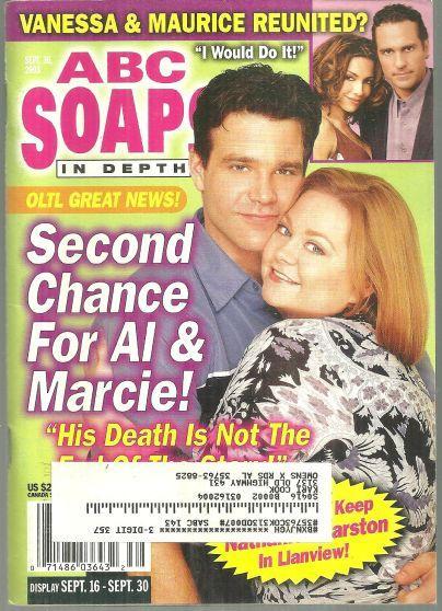 ABC Soaps in Depth September 30, 2003 Second Chance For Al and Marcie OLTL