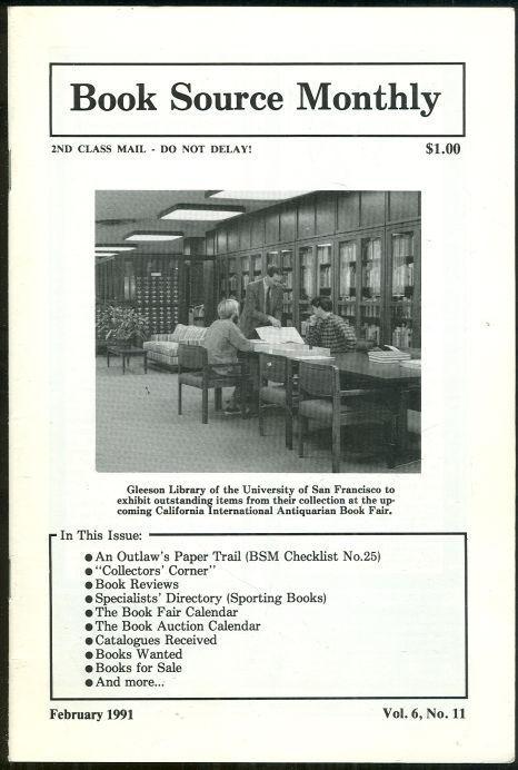 Book Source Monthly Magazine February 1991 Collector's Corner