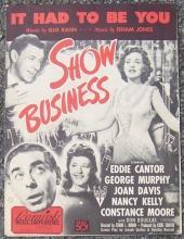 It Had to Be You From Show Business starring Eddie Cantor 1939 Sheet Music