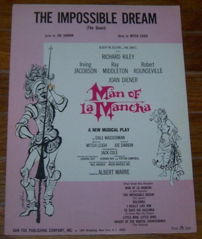 Impossible Dream (The Quest) From Man of La Mancha with Richard Kiley 1965 Music