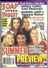 Soap Opera Digest Magazine June 8, 1999 Summer Preview on the Cover