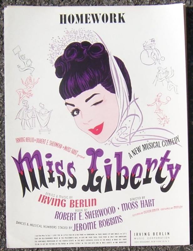 Homework From a New Musical Comedy Miss Liberty 1948 Sheet Music