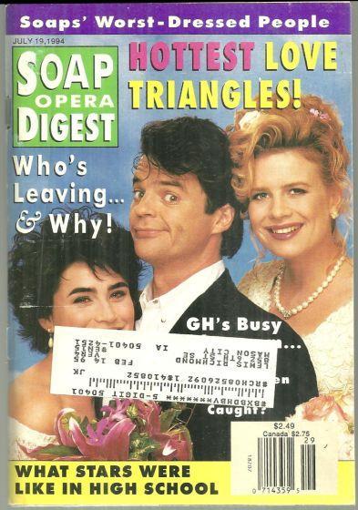 Soap Opera Digest July 19, 1994 GH Lois, Ned and Katherine Love Triangle Cover