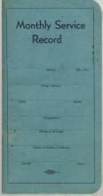 Vintage Unused Monthly Service Record Train Book
