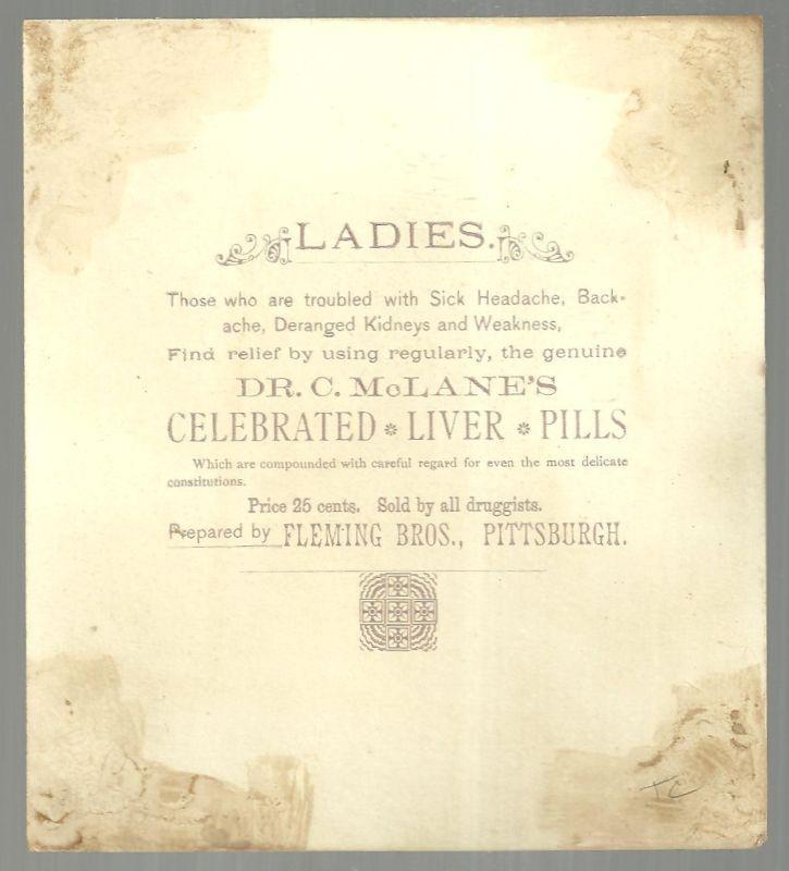 Victorian Trade Card for Dr. C. McLane's Liver Pills With Sail Boat and Flowers