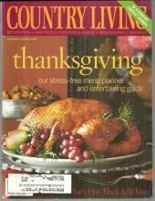 Country Living Magazine November 2003 Country Living Cooks/Thanksgiving