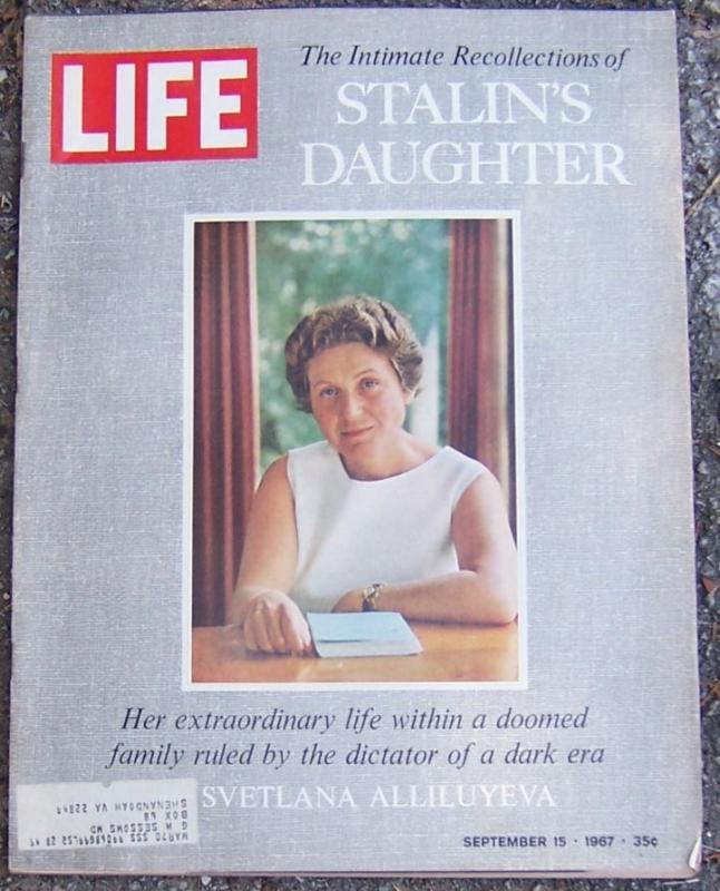 Life Magazine September 15, 1967 Stalin's Daughter Svetlana Alliluyeva on Cover