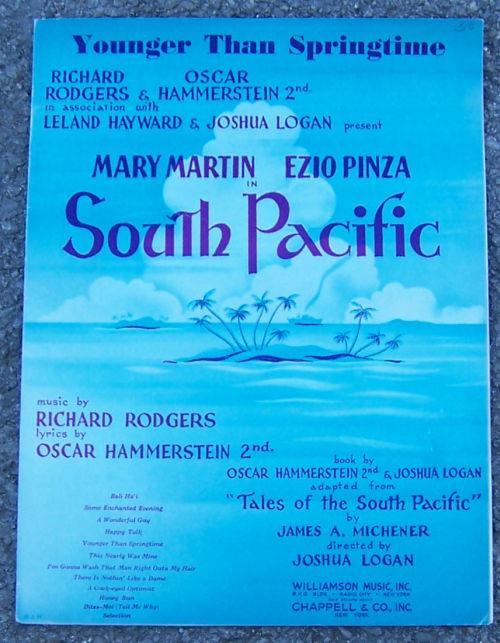 Younger Than Springtime From South Pacific 1949 Sheet Music