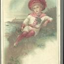 Victorian Trade Card for C. F. Adam's Home Furnishing House with Sailor Boy