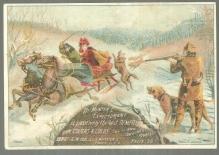 Victorian Trade Card for Dr. Hunter's Expectorant With Hunter Killing Wolf