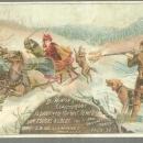 Victorian Trade Card for Dr. Hunter's Expectorant With Hunter Killing Wolf