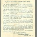 Victorian Trade Card for Dr. Hunter's Expectorant With Hunter Killing Wolf