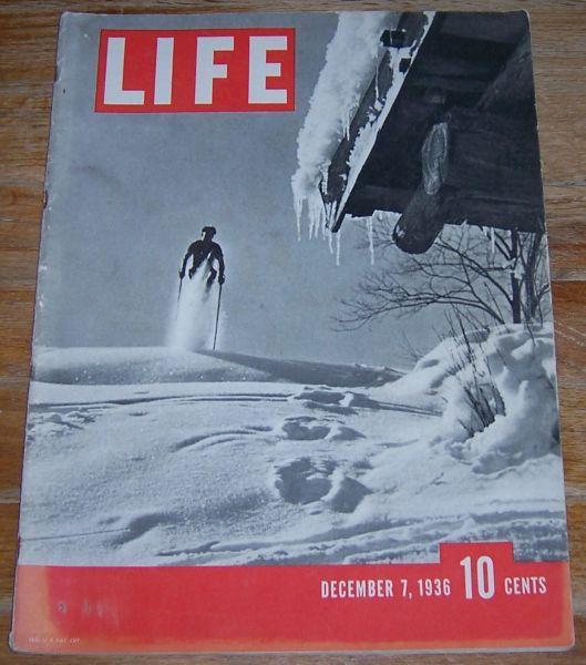 Life Magazine December 7, 1936 The Third Issue Skiing the Alps/Noel Coward/Texas