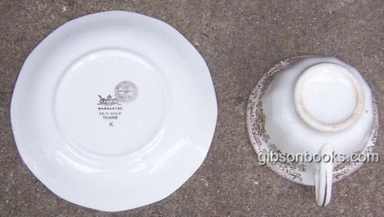 Vintage Royal China Duane Gold and White Cup and Saucer