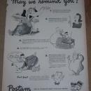 1943 World War II Postum Ed Nafziger Life Magazine Advertisement Mealtime Drink